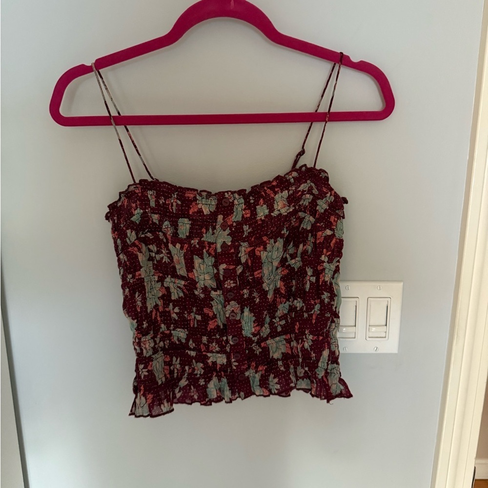 Free People Floral Smocked Women's Top